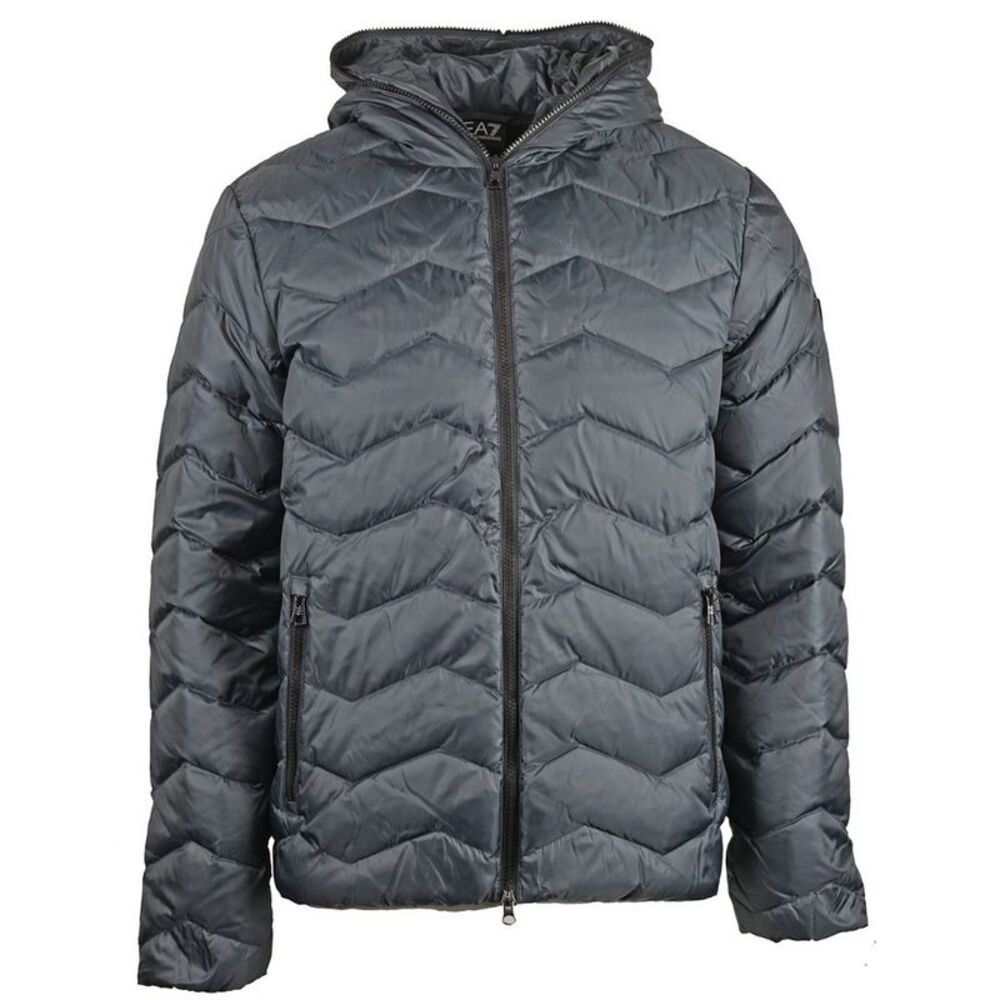 Emporio Armani Mens Zig Zag Padded Jacket / Black